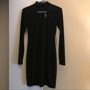 Express black mini dress with choker collar NWT